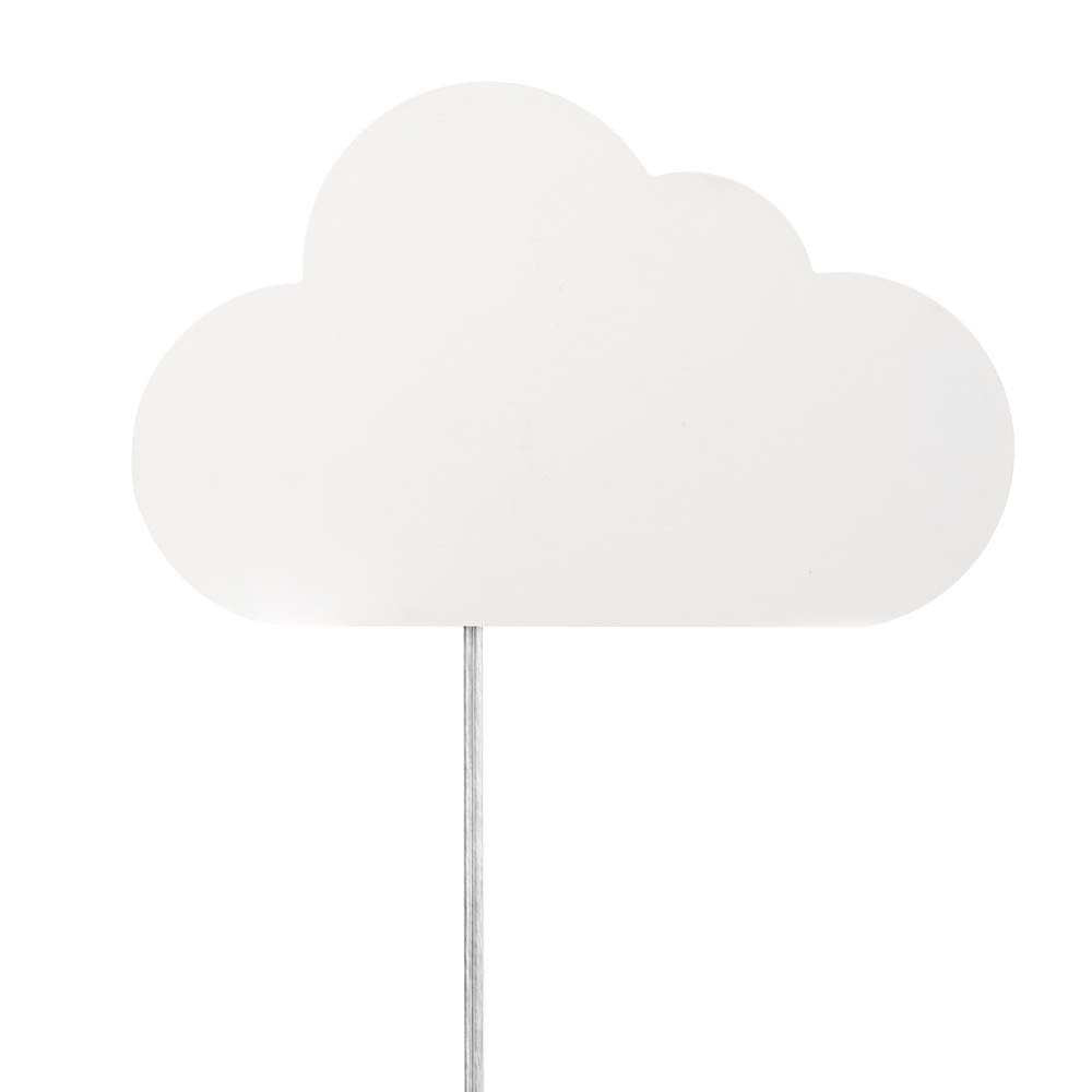 GLOBE Electric 51492 1-Light Floating Cloud Plug-in Wall Sconce, Matte White, 6ft Clear Cord, Inline On/Off Rocker Switch, Lights for Bedroom, Bulb Not Included, Mounted Bedside Lamp