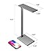 MoKo LED Desk Lamp, 8W Eye-Care Smart Touch Control Table Lamps with Rugged Aluminum Alloy Body, Stepless Adjusted Color Temperature/Brightness Level, Rotatable Arm/Head, Memory Function - Dark Gray