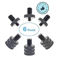 Premium Mic Thread Screw Adapter 1/4" Male to 3/8" Male and 3/8" Male to 5/8" Female Microphone to Tripod Adapter Microphone Screw Converter Adapter,６ Pack