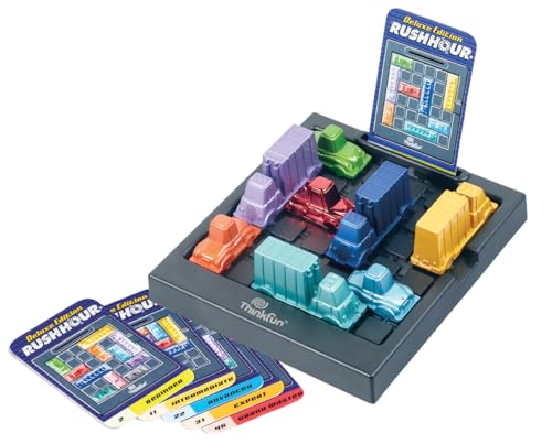 ThinkFun Rush Hour Deluxe Traffic Jam Logic Game and STEM Toy – Tons of Fun with Over 20 Awards Won, International for Over 20 Years