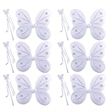 kilofly 6 Sets Princess Fairy Wings Butterfly Angel Costume Dress Up Role Play
