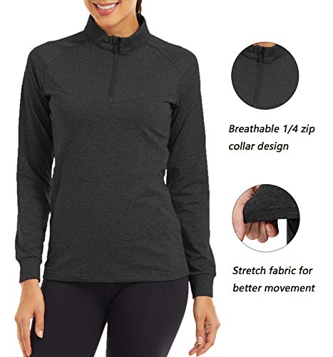 KEFITEVD Vrouwen Lange Mouw Sport Shirts Polyester Outdoor Running Sneldrogende Top Dames Zip up Sport Top Lichtgewicht - Image 3