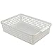 Fiazony 6-Pack Plastic Storage Trays Basket, Organization Basket Tray for Paper/File, White