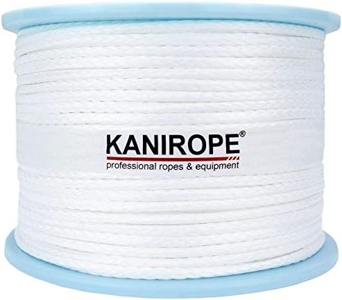 Kanirope® Dyneema Rope PRO 10mm 200m White 12-Strand Braided SK78 Heat-Set Coated