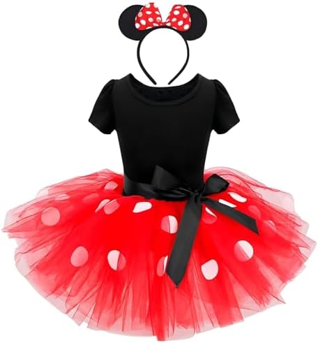 Amazon.com: Laqualle Toddler Kids Baby Girls Birthday Mickey Princess  Outfits Polka Dots Bubble Tulle Tutu dress clothes set 1-6T: Clothing,  Shoes & Jewelry