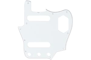 Musiclily Pro 10-Hole 65 60s Vintage Style Guitar Pickguard for Fender American Jaguar, 3Ply Parchment