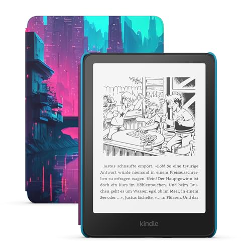 Amazon Kindle Paperwhite Kids (neueste Generation) – Größeres, blendfreies 7-Zoll-Display – Mit Kindle lesen Kinder durchschnittlich mehr als mehr als