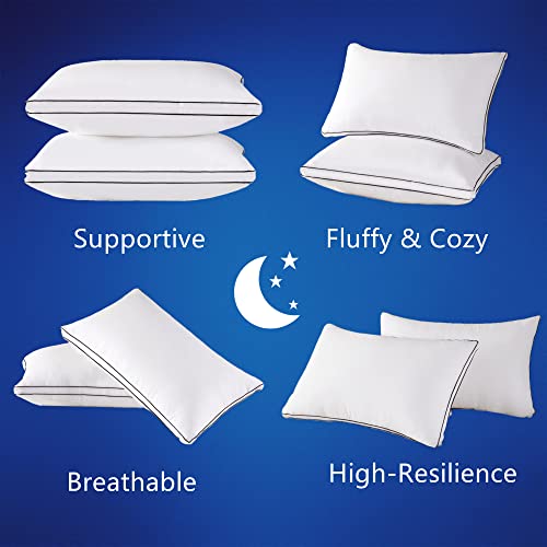 Bluffy Bed Pillows for Sleeping Down Alternative Pillows Overfilled
