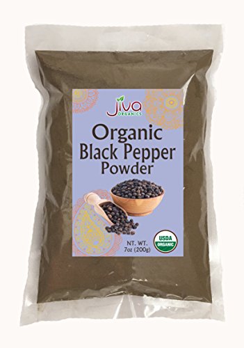 Jiva Organics Black Pepper Powder Ground (Fine) 7 Ounce