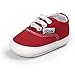 BENHERO Baby Boys Girls Canvas Toddler Sneaker Anti-Slip First Walkers Candy Shoes 0-24 Months 12 Colors(13cm,12-18 Months Toddler, Aa/Red)