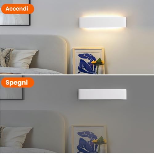 FUPE Indoor Wall Light 18W, 4 Pieces LED Wall Light for Indoor, 3 Colors Up and Down Wall Light, Modern Aluminium LED Wall Lights for Living Room, Bedroom