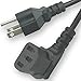 10 Feet Long Right Angled Black AC Power Cord Cable Pure Copper Wire Core in Retail Box for Computer Plasma TV Printer Monitor AC Adapter