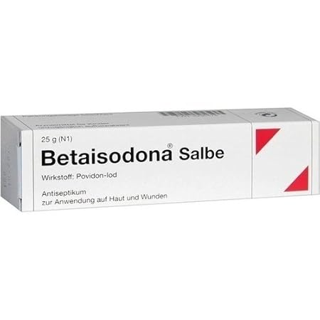 Betaisodona Salbe Sparset: 2x25g Antiseptikum zur Anwendung auf Haut und Wunden + 2x gratis Vita Elan Desinfektionstuch besei