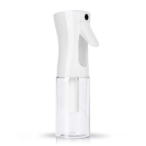 TANSHINE Continuous Hair Plant Mister Spray Bottle Fine Empty Small Mist Spray Bottles Mist Sprayer Water Alcohol Cleaning Spray Mist Bottle for Curly Hair Styling Products,Plants, 200ml,Clear