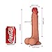 Realistic Dildo 9.8 inch with Dual Density Design for Lifelike Sensation for G Spot Clitoral Anal Stimulation, UTIMI Liquid Body-Safe Silicone Cock with Strong Suction Cup for Hands-Free Play