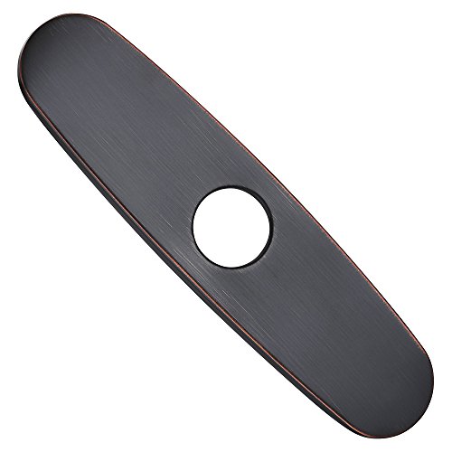 image for HUASONG 9.65 Inch Oval Stainless Steel Deck Plate Hole Cover Faucet Es