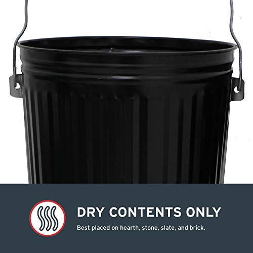 Behrens B907P Galvanized Steel Wood Stove and Fireplace Ash Can, 7 1/2