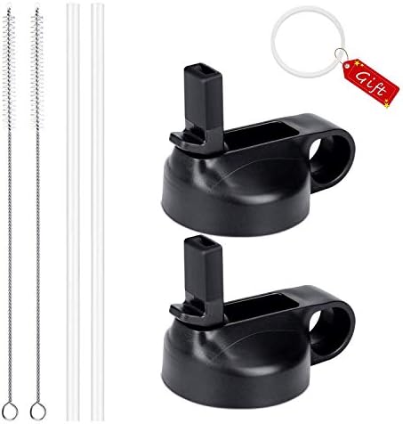 Rolansy Straw Lid for Hydro Flask Wide Mouth Water Bottle, Bonus 2 Straws and 2 Straw Brushes, Compatible with Most Brands Wide Mouth Water Bottle