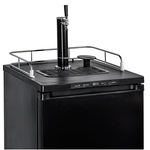 Smad Draft Beer Dispenser Single Tap Freestanding Keg Beer Cooler, Stainless Steel and Black - Thumbnail 3