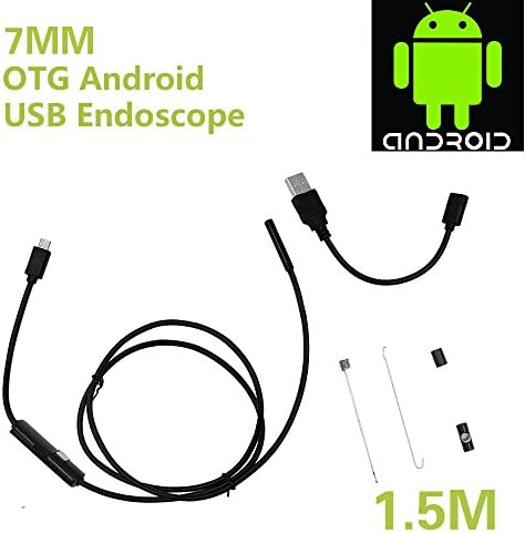 Fastle 2.0 Megapixel CMOS HD USB Endoscope 7mm Camera Waterproof Handheld Borescope Digital Inspection Camera Snake Camera（1.5 M Cable)