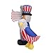JF Deco 6 Ft Independence Day/Flag Day Patriotic Inflatable Uncle Sam with Eagle & American Flag Decorations Home Yard Outdoor Indoor Decoration