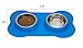 BINGPET Stainless Steel Dog Bowl No Spill Food and Water Double Bowls for Pet Puppy Cat with Silicone Mat