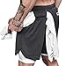 DIOMOR Mens Athletic Outdoor 2 in 1 Shorts Fitness Built-in Pocket Running Leggings Liner Quick Dry Workout Gym Pants