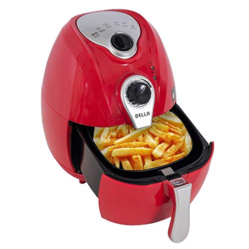 Red Electric Air Fryer Digital Fat Technology Rapid Good Cooking Healthy Oil-Less by Turner's Merchant House