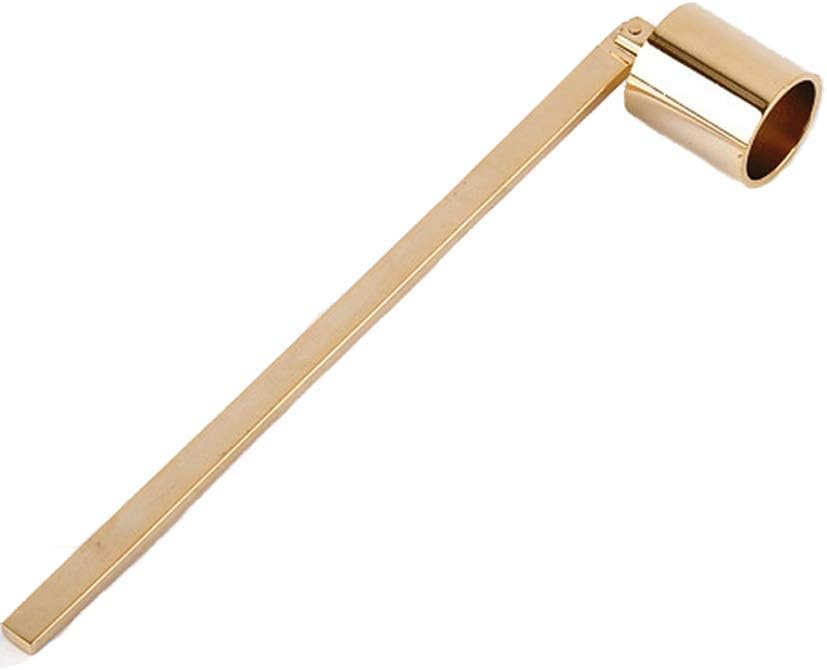 Candle Extinguisher Snuffer - Candle Snuffer Wick Snuffer - Top Swivel Head - Candle Flame Put Out Snuffer for Tea Light Candles, Wedding Altar, Fireplace, Church, Wedding, (Gold)