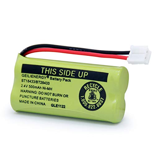GEILIENERGY BT18433 BT28433 BT184342 BT284342 BT-1011 BT-1018 Phone Battery Compatible for Vtech Cordless Phone CS6209 CS6219 CS6229 DS6151 AT&T CL80100 CL80109 Uniden DCX400 Handset (Pack of 4)
