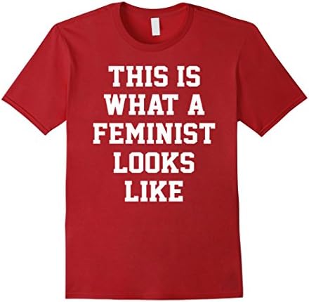Men's This is What a Feminist Looks Like T Shirt Large Cranberry