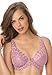 Amoureuse Women's Plus Size Embroidered Front Hook Underwire Bra