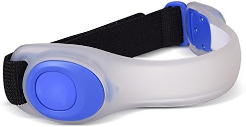 Epteam Reflective LED Armband Sports Armband,running armabnd, led bracelet glow in the dark-- Safety Light for Running, Jogging, Cycling, or Walking,Used For All Size (Blue)