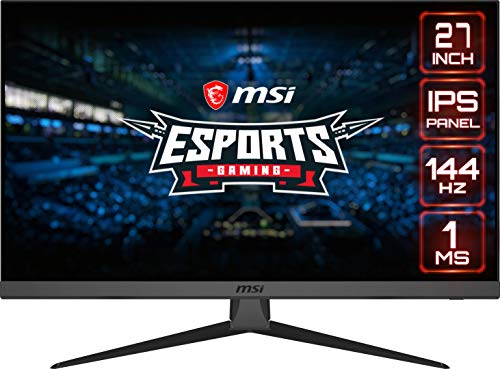 MSI Optix G272 Esports Gaming IPS Monitor - 27 Inch, 16:9 Full HD (1920 x 1080), IPS, 144Hz, 1ms, Adaptive Sync, DisplayPort, HDMI, Wide Color Gamut,