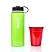 45 Degree Latitude Stainless Steel Insulated Vacuum Sealed Water Bottle, 24-Ounce, Lime Green