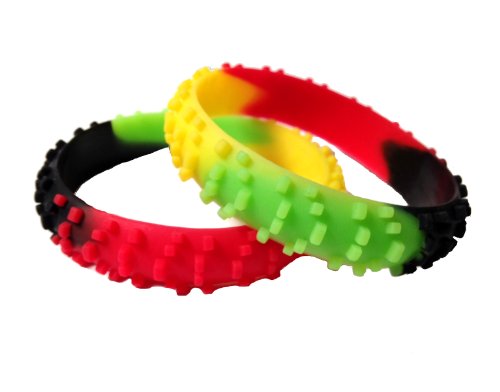 RASTA KNOBBY DIRTBIKE TIRE WRISTBAND MOTO X bob marley jamaica red yellow green