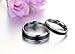 JewelryWe Men's Womens Stainless Steel Ring Silver Black Valentine Love Couples Promise Engagement Wedding Band