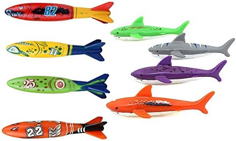 Diving Toy for Pool Use Gliding Shark Throwing Torpedo Underwater ,Swimming pool shark 8Pcs/Lot