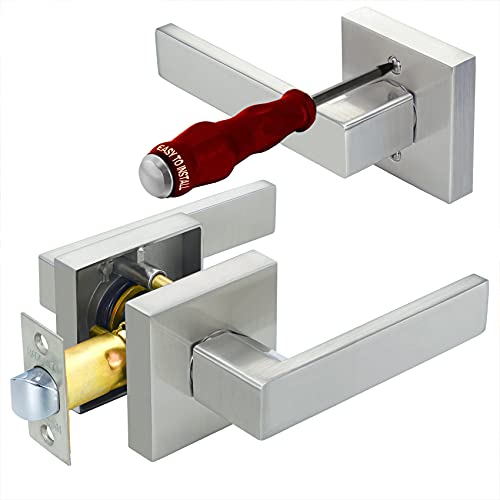 Hade Lion Passage Square Door Handles Without Lock, Easy to Install