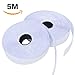 Self Adhesive Hook and Loop Tape, 0.8 in, 16 feet, Heavy Duty Reusable Sticky Back Fabric Fastener, White
