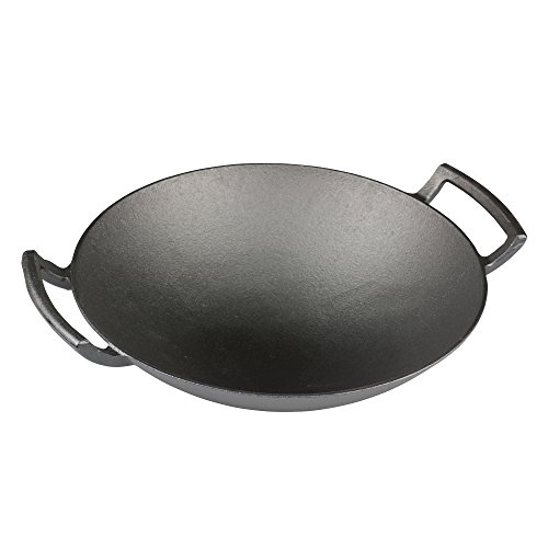 It's Useful Cast Iron Wok - 14 Inches, Black