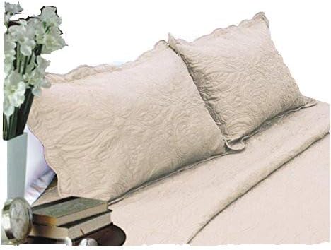 Amazon Com All For You 2 Piece Embroidered Quilted Pillow Shams