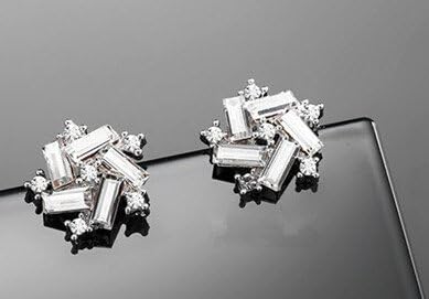 New Cute Crystal Five Star Earrings Flower Earrings Square Earrings For Women