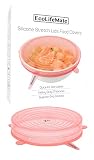 EcoLifeMate Silicone Stretch Lids Food Covers for Bowls - Reusable Instalids Seal Wrap, 12-pack