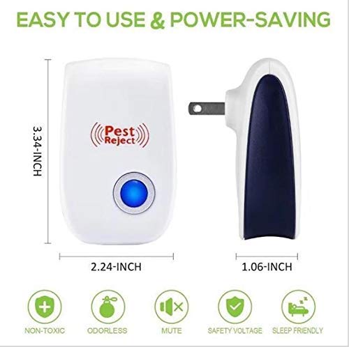 image for Maxtry 6 Pack Plug in Ultrasonic Pest Repeller, Pest Control Electrica