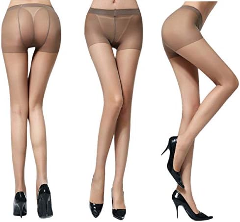 Kffyeye Women's Control Top Thickness Stockings Pantyhose, Ultra Shimmery Stretch Plus Footed Tights