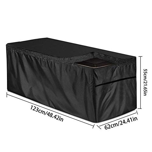 Auflagenbox Kissenbox Cover Mit Reißverschluss Schutzhülle Gartenbox Abdeckplane Gartentruhe Patio Deck Box Abdeckung… – Bild 3