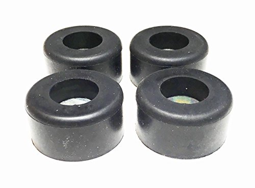 Sellerocity Brand Replacement 4 PK Anti Vibration Foot Pad Isolator Rubber Bumper 1 1/2" D, 3/4" H, 1/4" Hole, Fits Many Compressors, Generators, Pressure Washers
