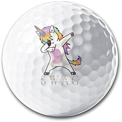 Swag Dabbing Unicorn White Elastic Golf Balls Practice Golf Balls Golf Training Aid Balls
