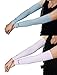 DoSmart 6 Pairs Cooler Arm Sleeves for Bike/Hiking/Golf (Black,White,Pink,Purple,Gray & Light Blue Color) UV Protection